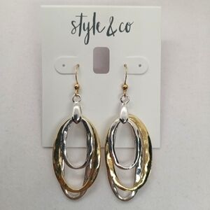 Style & Co Two-Tone Hook Earrings
